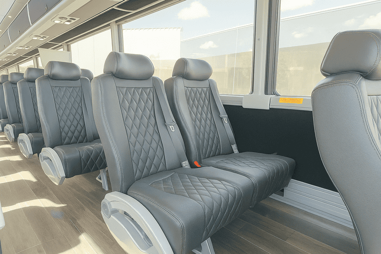 interior of Pharr Coach Bus Service charter bus