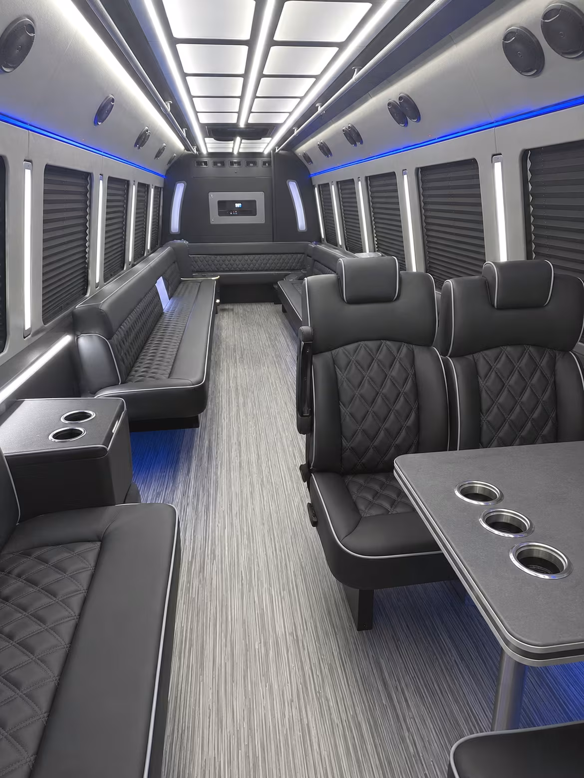 pharr 25 passenger party bus inside