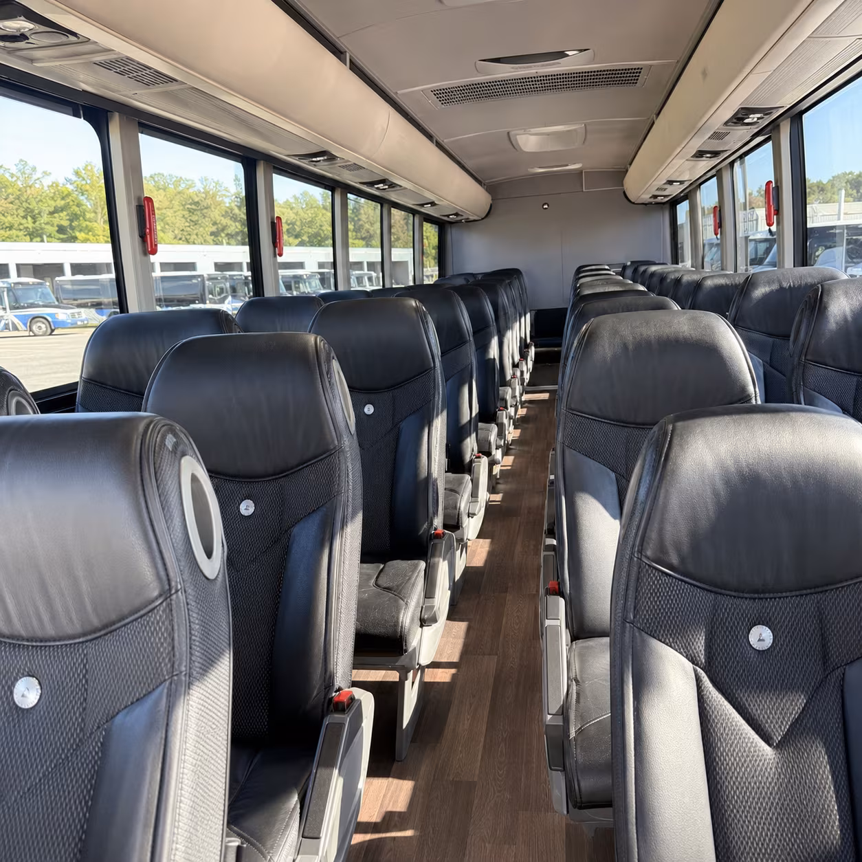 pharr 56 passenger charter bus inside