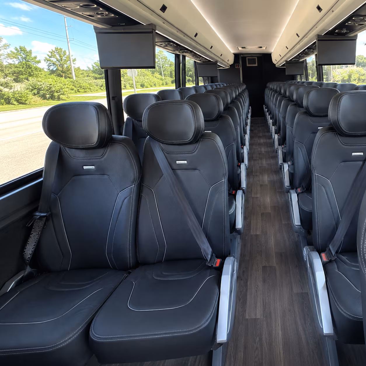 pharr 56 passenger charter bus interior